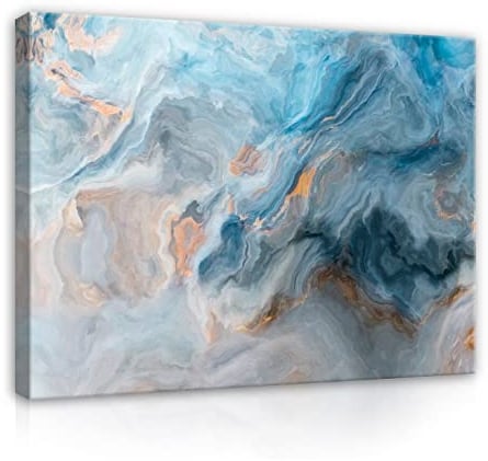 WallArena - Leinwand Bilder - Abstrakt Marmor - 60x40 cm Leinwandbilder - Bild auf leinwand - Wandbild XXL groß Wandbilder für Wohnzimmer Schlafzimmer Wohnzimmerbilder Modern