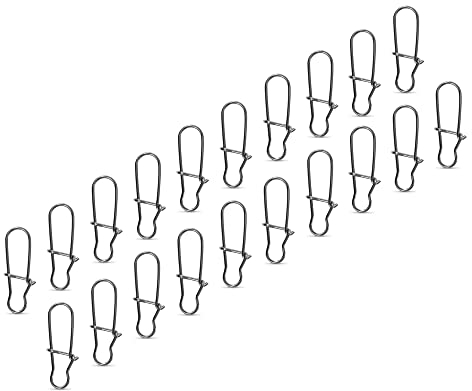 AMZfishing NEU 20x Duo Lock Snaps in 11 Größen 000-8 | Easy Snap | Wirbel Snap | Wirbel Karabiner | Angelzubehör | Angelwirbel Zubehör | Quick Change Snap