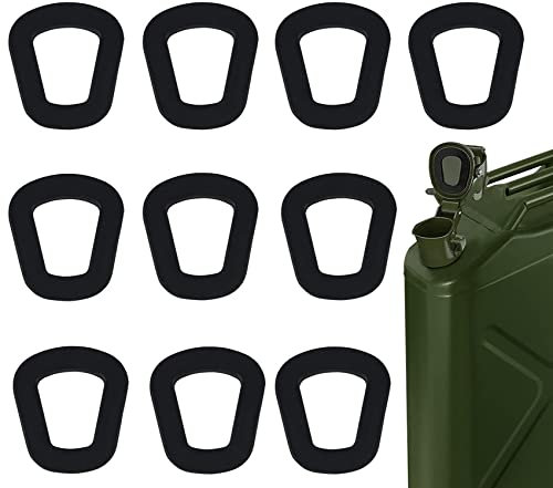 BOBOZHONG Joints de Jerrican en Caoutchouc,10 Pcs Joints pour Jerrycan, Joint Bec Verseur de Jerrican, Jerrican Métal Joint pour Jerrican Métal pour 5,10, 20 L Bidon d'essence et Bec Verseur(Le Noir)