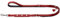 HUNTER Verstellbare Hundeführleine Love, Farbe: rot/schwarz, weiches Rindnappaleder, 3-fache Verstellmöglichkeit, eingenähte Herzen, hochwertig verarbeitet, Made in Germany, Größe 18/200