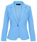 MINTLIMIT Women's Classic Blazer Suit with Notched Lapel and Jetted Pockets Timeless and Versatile BU-Sky blue XXL
