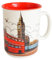 Taza de té de cerámica con diseño de autobús de Londres y Big Ben, taza de café para el hogar, cocina, oficina, caja de regalo decorativa, recuerdo del Reino Unido de Inglaterra y Londres