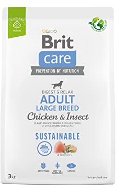 Brit Care Dog Sustainable Adult Large Breed Chicken & Insekt - Dry Dog Food - 3 kg