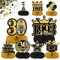 30. Geburtstag Tischdeko Set,30. Geburtstag Dekoration Mann, 10 Stück Schwarz und Gold 30. Geburtstag Deko Bienenwabe Mittelstück mit Tortendeko,15g Happy Birthday Konfetti,30. Geburtstag,30 Jahrestag
