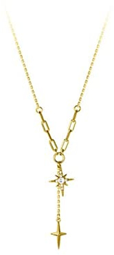 BEDT 925 Sterling Silber Halsband Stern Kreuz Quaste Glänzend Cz Halskette Für Frauen Hochzeit Schmuck