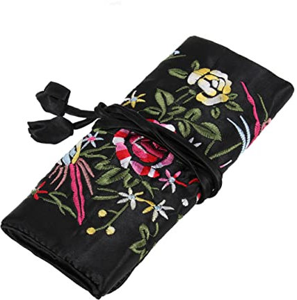 Cabilock Rollen Schmuck Reisetasche Schmuck Reisen Schmuck Reiseveranstalter Schmucktaschen Armband-ohrring-beutel Kleine Schmuckbeutel Seide Tasche Badezimmertasche Mini China Fräulein