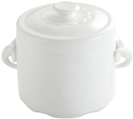 UPKOCH 1 Pc Ceramic Stew Pot Salad Bowl Cooking Korean Stone Bowl Creamer Pitcher Soup Serving Bowl Crock Sugar Canisters Bird s Cup Porcelain Ramekins Stone Pot Ceramics White Dessert