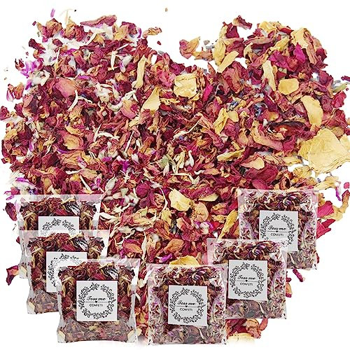 ZIOYA 14 Stück Blütenkonfetti 140g Getrocknete BlütenBiologisch Abbaubare Streublumen Hochzeit Konfetti Hochzeit für Hochzeit Geburtstag Party Konfetti Raumduft Diy-Bastelzubehör