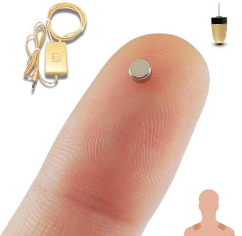 PingaOculto Spion Kopfhörer für Prüfung Mini Nano Unsichtbare für Handy mit Mikrofon mit Haftstreifen - Unsichtbar Ohrhörer Kabellos Headset Spicker Spy In Ear (Spion Kopfhörer Nano V3)