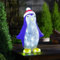 Festive Lights 30 cm große Weihnachtsfigur Pinguin aus Acryl, 30 weiße LEDs, batteriebetrieben, Blau / Weiß