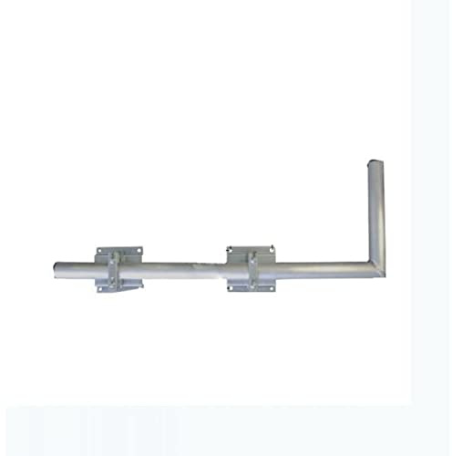 SkyRevolt SAT Wandausleger 1m aus ALU 50mm Ø Rohr Ausleger Aluminium Wandhalterung mit Doppelschellen für Satellitenschüssel