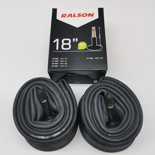 Ralson 2X Schlauch 18 Zoll | AV Ventil 35mm | 18x1.75/2.125 | ETRTO: 40 bis 57-355 | Fahrrad Schläuche MTB BMX Kinderfahrrad
