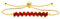 Oneress Rotes Baguette-Zirkonia-Armband, Verstellbare Schiebekette, Hochzeit, Fake-Diamant-Schmuck, Geschenke, Frauen Y4258 Rot