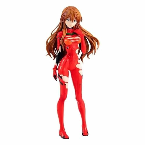 Evangelion Eva Anime Figures Set Ayanami Rei/Asuka Langley Action Figure Statue Models PVC Decoration 18CM (red)