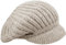 Melegari Berretto Basco di Maglia con Visiera | Berretto con Visiera Sestriere | Berretto di Lana e Alpaca | Made in Italy | Uomo Donna | Autunno/Inverno (Beige)