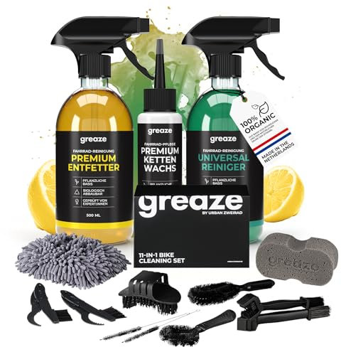 greaze Kettenwachs Fahrrad Reinigungsset Expert - hochwertiges Fahrrad Kettenwachs- nachhaltiges Kettenwachs Rennrad - Kettenwachs im Set - Premium Kettenpflege Fahrrad