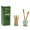 4PCS Matcha Tea Whisk Set, Tea Steeper Matcha Tools for Stirring Matcha, Matcha Whisk (Chasen), Ceramic Whisk Holder, Scoop (Chashaku), Tea Spoon Handmade