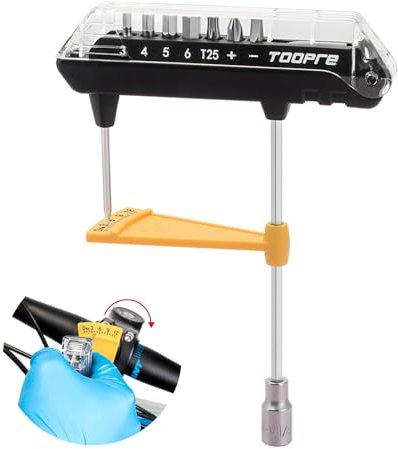 Bicycle Torque Wrench Set 3-12 Nm - Precision Maintenance for Every Ride - 1/4 Inch Sockets Dial Indicator,Service Kit for Road and Mountain Bikes -Includes Hex and Torx Sockets