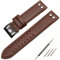 QGKWJP Uhrenarmbänder aus echtem Leder, 20/22 mm, für Hamilton Khaki Field Watch H760250 H77616533, Uhrenarmband, Knopfschnalle (-,-)