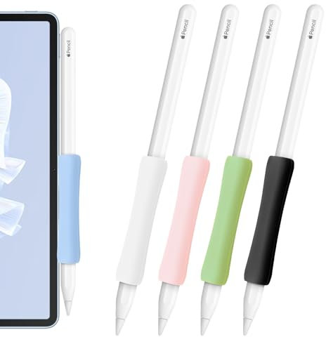 RCIDOS 5 Farben Für Apple Pencil Griff Geeignet Für Apple Pencil 2 Und Apple Pencil Pro Verbesserte Version Von Silikon Apple Pencil Hülle(Unterstützt Magnetisches Laden)