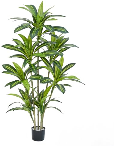 MYELLU Drácena Artificial Planta Decorativa - Árbol Artificial 150 cm para Decoración Hogar Rincón Sala Dormitorio Oficina Live Stream
