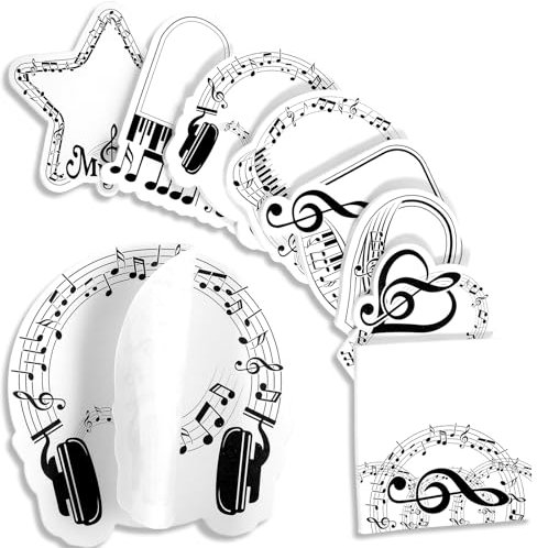 Sibba Haftnotizen Mit Musikmotiven 8Stück Selbstklebende Notizblöcke Lustige Klebrige Chor Geschenk Notizbücher Schreibblöcke Papier Party Geschenk Nachrichten Erinnerungsblöcke Bürobedarf Anerkennung