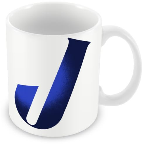 MUGGZ Alphabet Initial Letter J Mug with Monogram Each Letter Individual Design