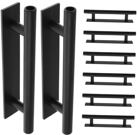 Hoement 8pcs Self-Adhesive Window Handle Easy Installation Stick Handle for Glass Sliding Doors Home Windows