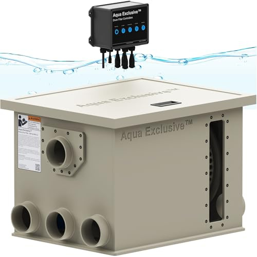 Trommelfilter RDF 8000GPH | Vollautomatischer selbstreinigender Wasserfilter | Koiteich, Aquakultur, Fischfarm, Hydrokultur, Aquaponik, Naturschwimmbad, Aquarium, Perlsand | 220-240V 50-60Hz 25211