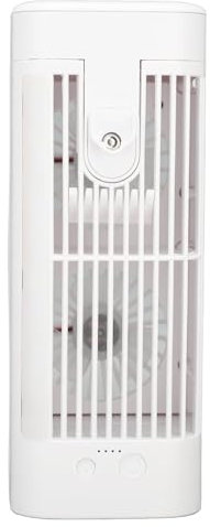 Aire Acondicionado, Ventilador con Hielo, Enchufe USB, Aire Acondicionado Pequeño, Mini Refrigerador Portátil de 3 Ventiladores Duales con Tanque de Agua de 120 ml. para