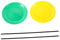KICHOUSE 2 Stück Jonglierteller für Kinder Zirkusspielzeug Bunte Kreiselteller mit Stäben für Anfänger Jonglieren und Party Unterhaltung
