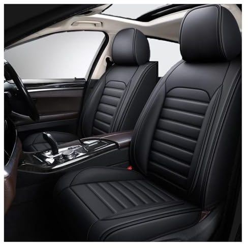 DINGQINGYUN Vordersitze Set Auto Sitzbezüge Für Mercedes-Benz GLC 250 4Matic 2016-2022, AutositzbezüGe Set Leder, 2-Sitze SitzbezüGe Auto Vordersitze Zubehör(Black)