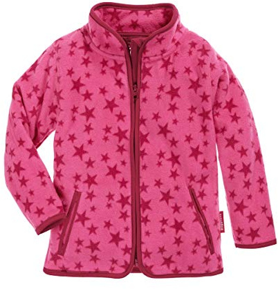 Playshoes Fleece-Jacke Unisex Kinder Outdoor-Oberteil, pink Sterne, 128