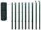 vidaXL Eurozaun-Set Maschendrahtzaun Gartenzaun Drahtzaun 10 x 1,5 m Stahl Grün