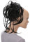 CAISHA XXL Haarteil Haargummi Daisy Dutt Hochsteckfrisuren Mit Geflochtenen Zöpfen Gewellt Kunstfaser Hitzebeständig DM17cm Schwarzbraun G17D