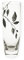 Quality SILVER LEAF TENDRIL Design Classic Tall Curved Glass Flower Vase - Mouth Blown/Hand Decorated Glass - Ideal Silver Wedding/25th Wedding 25cm