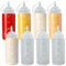 volila Squeeze Bottle - 8 Pack Reusable Squeezy Bottles with Nozzles 415ml or 14oz - Versatile Sauce Bottle for Oil, Ketchup, Condiment and Syrup - Plastic Squirty Bottles for Painting, Art and DIY