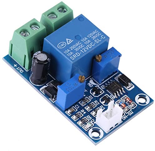 Keenso 12V Battery Charger Module with Adjustable Potentiometer, Over-Discharging Protection, Automatic Function, Low Voltage Switch