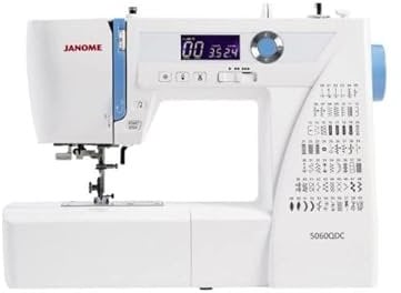 Janome 5060 QDC Sewing Machine with Extension Table, 60 Stitches, LCD Display