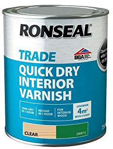 Ronseal Trade Quick Dry Interior Varnish - Clear Matt - 750mm