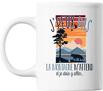 Mug Montagne j'peux pas Blanc