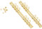 Craftelier - Set mit 2 6-Ring-Ordner-Mechaniken | Größe ca. 22,7 cm - Ringdurchmesser 3,3 cm - Ringabstand 1,9 cm | Enthält 8 BefestigungsKlammern | Farbe Gold