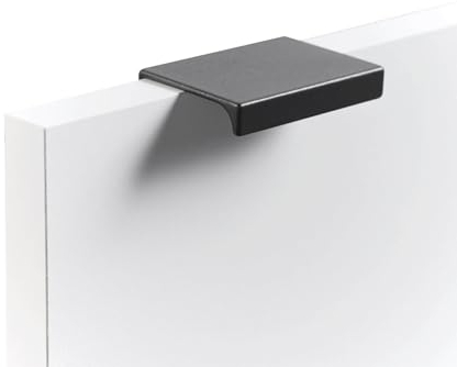 mokebo® Möbelgriff oder Schrankgriff aus Metall 'Der Handliche', Griff für Push-to-Open Möbel, Türgriff Made in Germany, 5er-Set in Schwarz