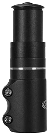 LITEONE Bike Stem Riser Bike Fork Stem Extender Bicycle Handlebar Raiser Head Up Adapter Suitable for Mountain Bike, Road Bike, MTB, BMX, Fixie (Aluminium Alloy, Adjustable, Black)