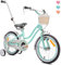 sun baby Mädchenfahrrad 16 Zoll Radgröße Heart Bike zur Auswahl, mit Abnehmbarer Schubstange, Kinderfahrrad für Mädchen von 2 bis 6 Jahre (Mintgrün/Schwarz, 16 Zoll)