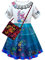 TBNRFrags Mädchen Prinzessin Kleid En-Canto Mirabel mit Tasche Cartoon Film Chracter Kostüm für Kleinkinder Kinder, 80618, 5-6 Jahre