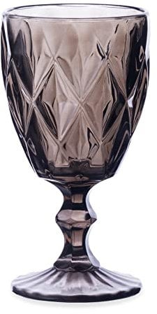 HOMLA Lunna Lot de 4 verres à vin en graphite 310 ml - Style vintage - Verres à vin blanc - Verres à jus - Verres à vin - Multicolore