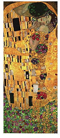 TüRtapete Selbstklebend TüRposter TüRaufkleber Tapete, Wandaufkleber für Schlafzimmer, Heimdekoration, wasserdicht, abnehmbar, Premium Vinyl Upgrade, goldenes Gemälde Gustav Klimt der Kuss