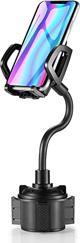 YUHENG Support de téléphone pour voiture avec rotation à 360 ° réglable en col de cygne pour tous les smartphones, porte-gobelet, support de téléphone portable pour voiture