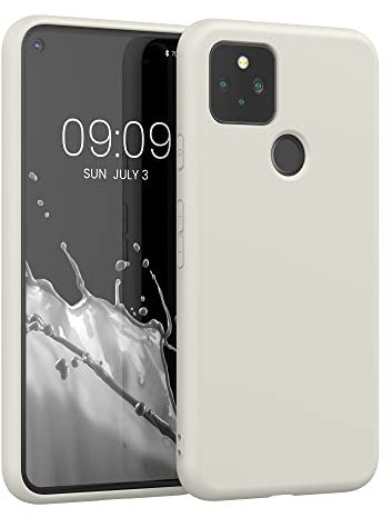 kwmobile Custodia Compatibile con Google Pixel 5 Cover - Back Case per Smartphone in Silicone TPU - Protezione Gommata - bianco